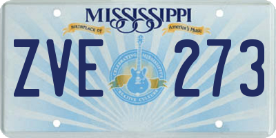 MS license plate ZVE273