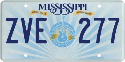 MS license plate ZVE277