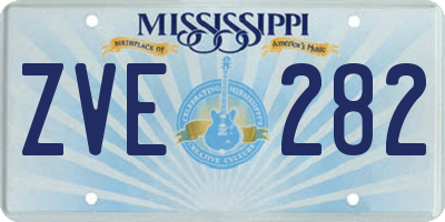 MS license plate ZVE282