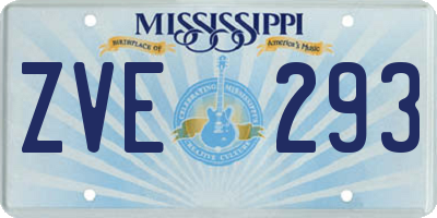 MS license plate ZVE293