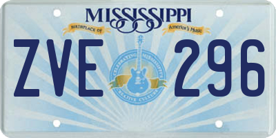 MS license plate ZVE296