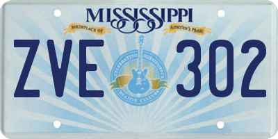 MS license plate ZVE302