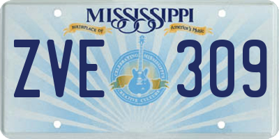 MS license plate ZVE309