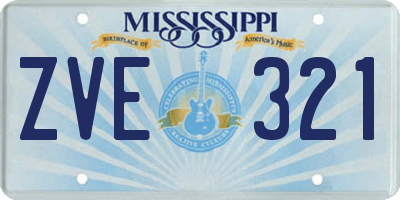 MS license plate ZVE321