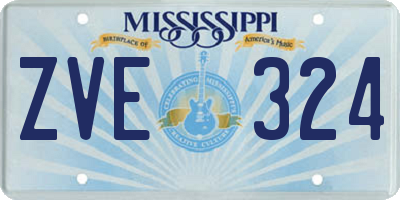 MS license plate ZVE324