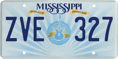 MS license plate ZVE327