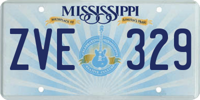 MS license plate ZVE329