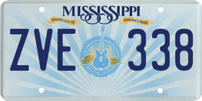 MS license plate ZVE338
