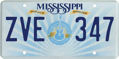 MS license plate ZVE347