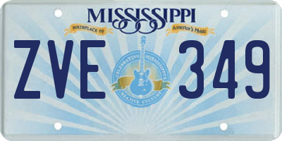 MS license plate ZVE349