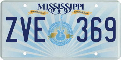 MS license plate ZVE369