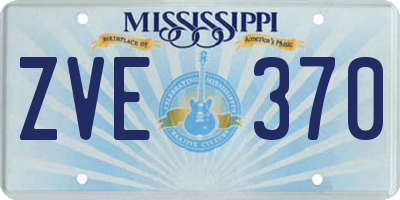 MS license plate ZVE370