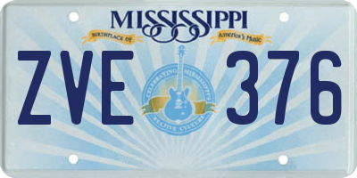MS license plate ZVE376