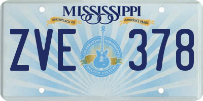 MS license plate ZVE378