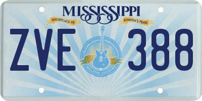 MS license plate ZVE388