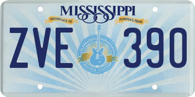 MS license plate ZVE390