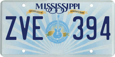 MS license plate ZVE394