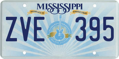 MS license plate ZVE395