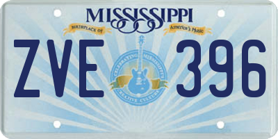 MS license plate ZVE396