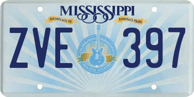 MS license plate ZVE397