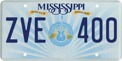 MS license plate ZVE400