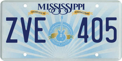MS license plate ZVE405