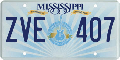 MS license plate ZVE407