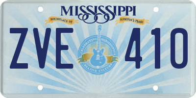MS license plate ZVE410