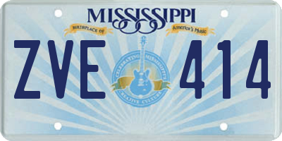 MS license plate ZVE414