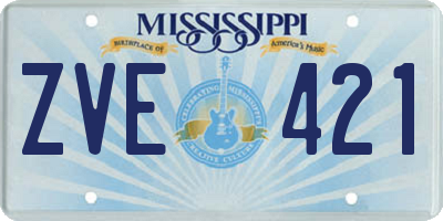 MS license plate ZVE421