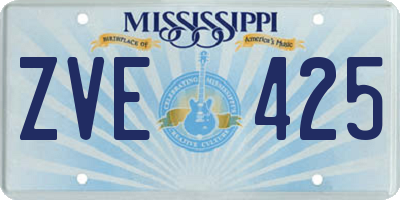 MS license plate ZVE425