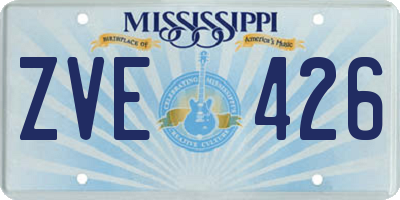 MS license plate ZVE426