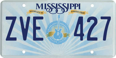 MS license plate ZVE427