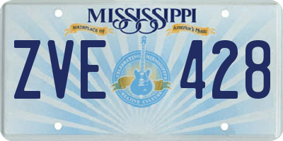 MS license plate ZVE428