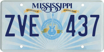 MS license plate ZVE437