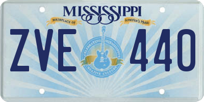 MS license plate ZVE440