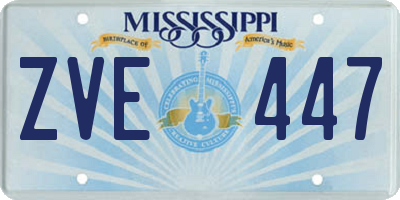 MS license plate ZVE447
