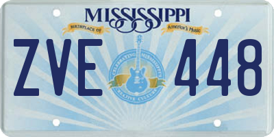 MS license plate ZVE448