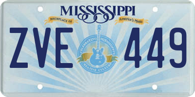 MS license plate ZVE449
