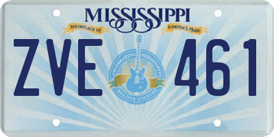MS license plate ZVE461