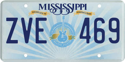 MS license plate ZVE469