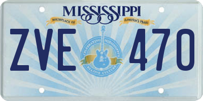 MS license plate ZVE470