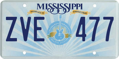 MS license plate ZVE477