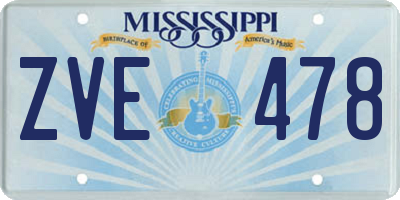 MS license plate ZVE478