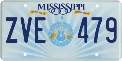MS license plate ZVE479