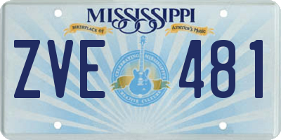MS license plate ZVE481