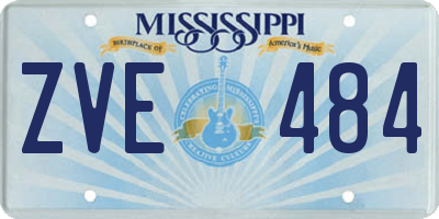 MS license plate ZVE484