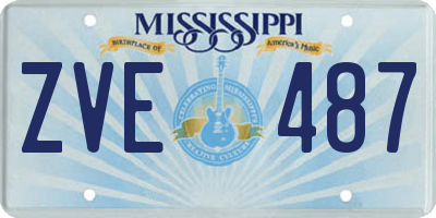 MS license plate ZVE487