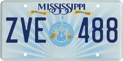 MS license plate ZVE488