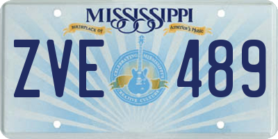 MS license plate ZVE489
